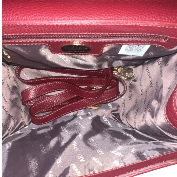 Arcadia Trapeze Italian Leather Satchel